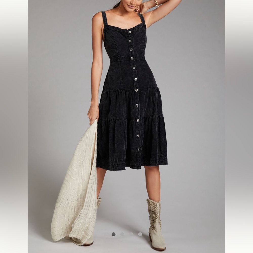 Pilcro/Anthropologie Corduroy Midi Dress (size: US 4, NWOT)
